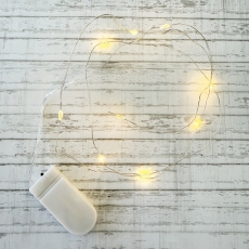 LED Mini Lichterkette Indoor mit Batterien Warmweisses Licht 1m