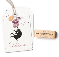 Cats on appletrees Holzstempel für Naschkatzen 3.4x0.8cm