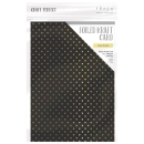 Tonic Studios Craft Perfect Foiled Black Kraft Card Heart of Gold A4 280gsm