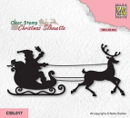 Nellie's Choice Stempel Ho ho Weihnachtsmann mit Schlitten PRE-ORDER Lieferbar ab 16.08.2022