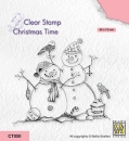 Nellies' Choice Stempel Christmas Time Schneemänner 8.0x7.0cm