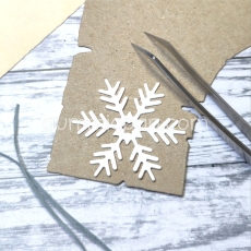 Gummiapan Stanzform Schneeflocke mit Stern Snowflake with Star 3.4x4.0cm