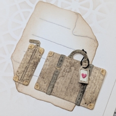 Gummiapan Stanzform Koffer Suitcases