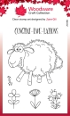 Woodware Craft Collection Stempel Fuzzle Friends Sadie The Sheep Clear Stamps 9.5x8.0cm