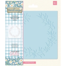 Crafter's Companion Prägeschablone Laubkranz Farmhouse Wreath 15.2x15.2cm